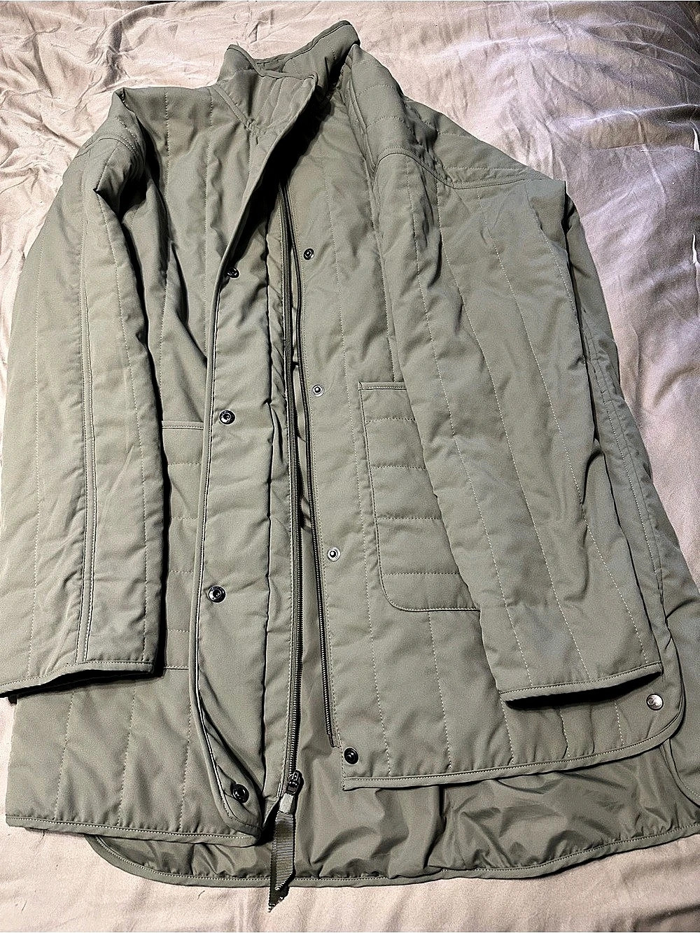 Calia Quilted Puffer Jacket in Green Size Medium Like New